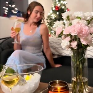 FREE PEOPLE xs tiffany blue sheer maxi dress